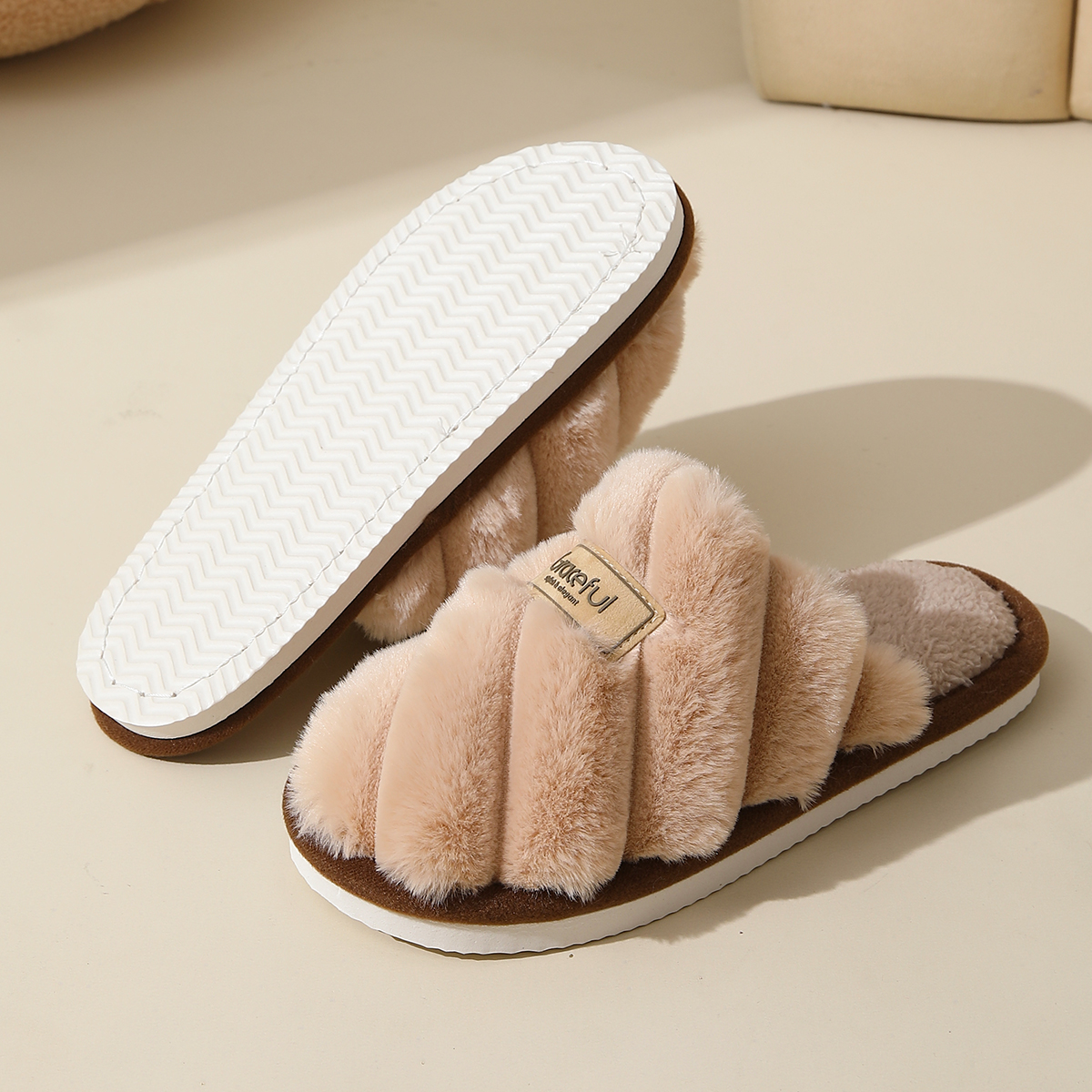 Soft And Cozy Plush Indoor Slippers for Women, alternate view