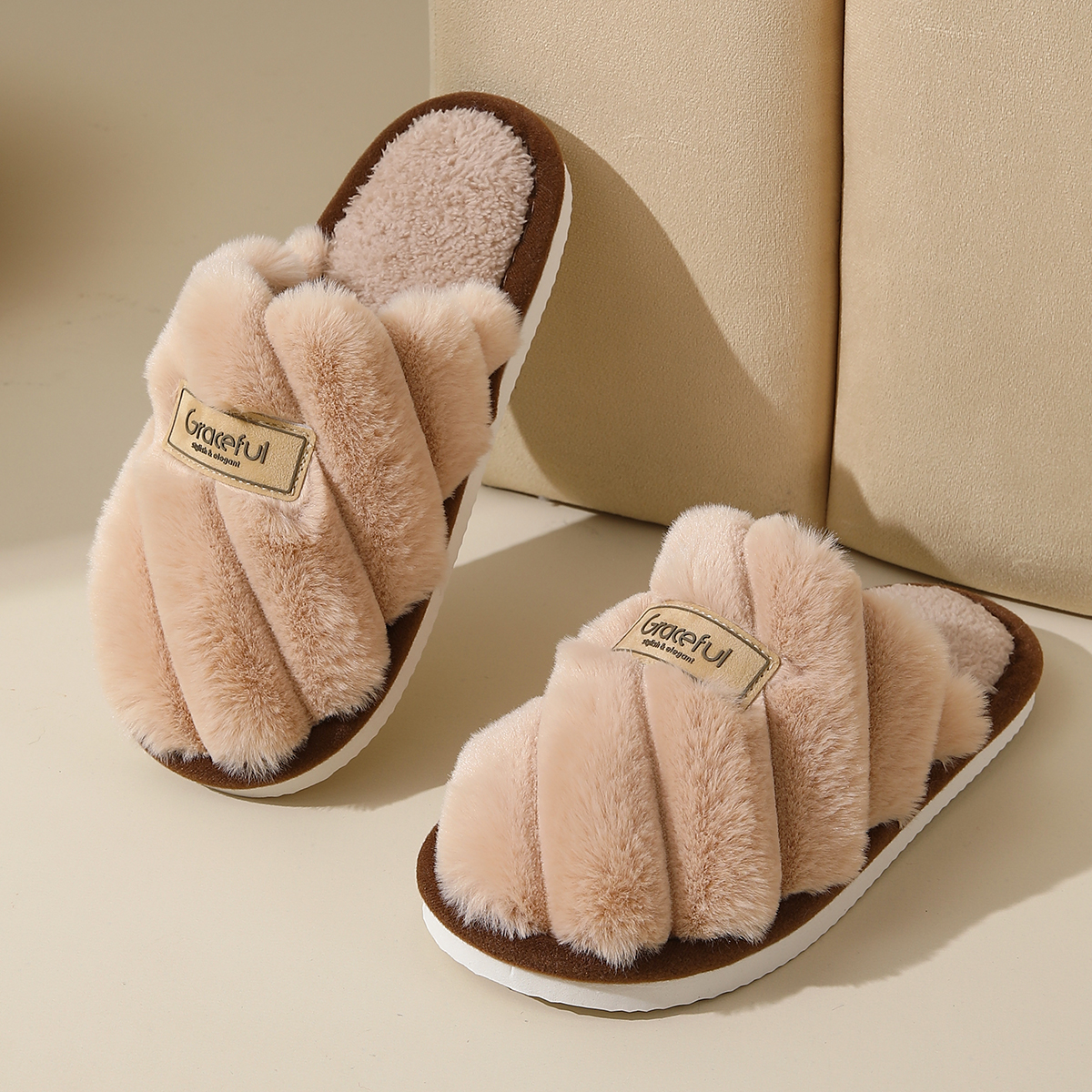 Soft And Cozy Plush Indoor Slippers for Women, view 6
